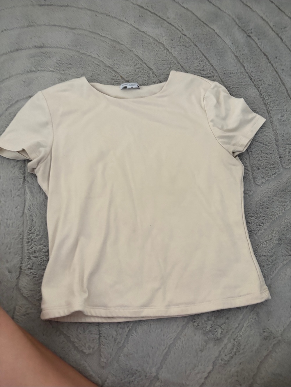 Women's Short-Sleeve Crewneck Tee in Cream